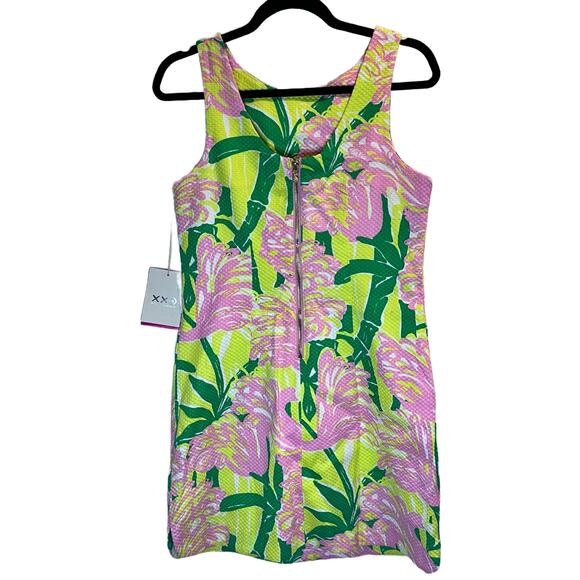 NWT: LILLY PULITZER Target Flamingo Floral Pineapple Yellow Dress Size 10 (G310) - Picture 12 of 12